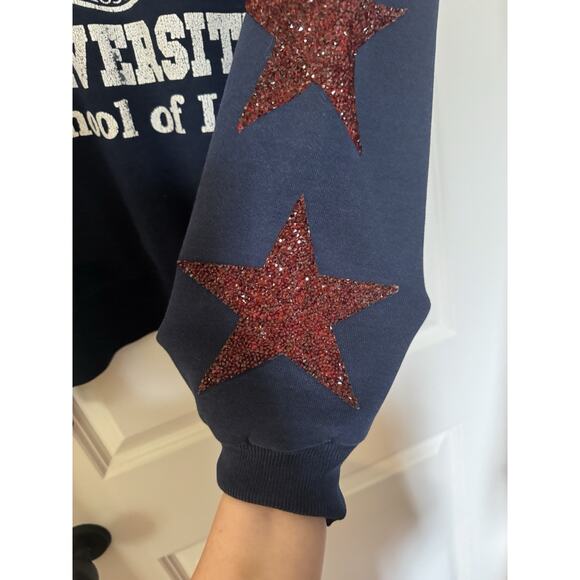 Washington University Vintage Furst Of A Kind Sweatshirt Glitter Star Patches - Picture 6 of 9